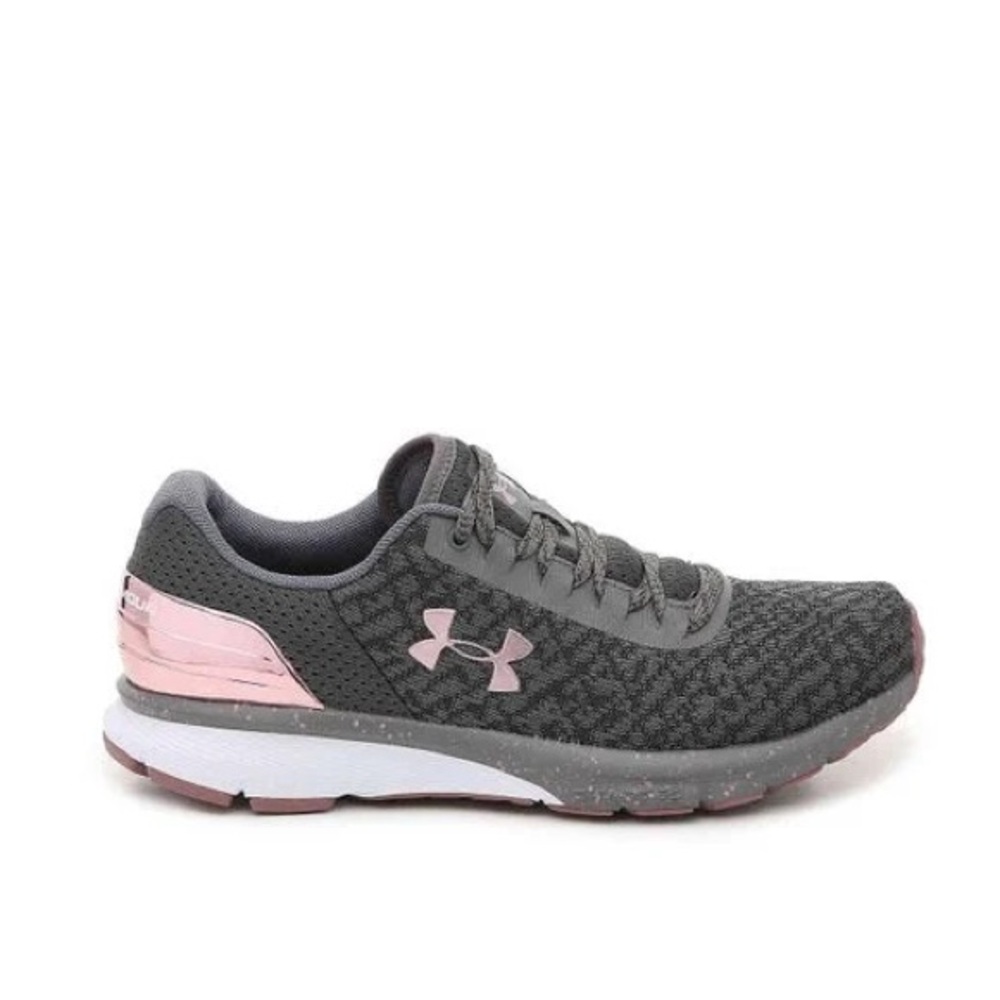 Under Armour Charged Escape 2 Chrome Running Shoes in Gray and Pink Metallic